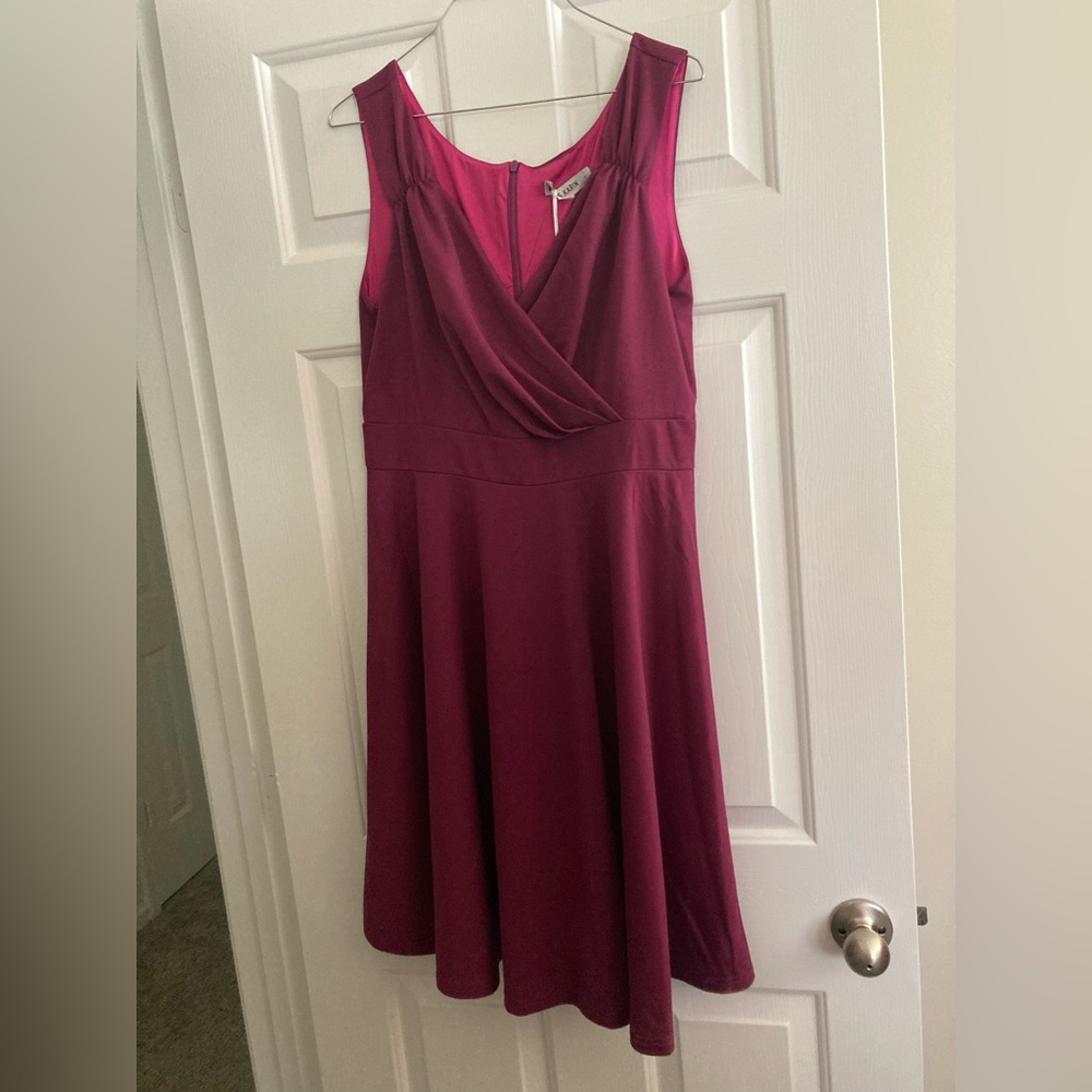 Grace Karin Women's Sleeveless V Neck Dress Size L Purple NWT